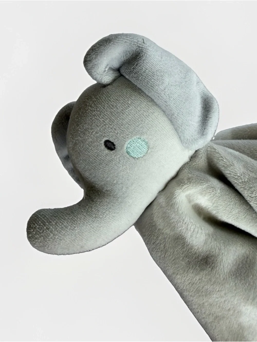 Parents Choice Gray Elephant Baby Lovey Clouds Security Blanket Walmart Silky